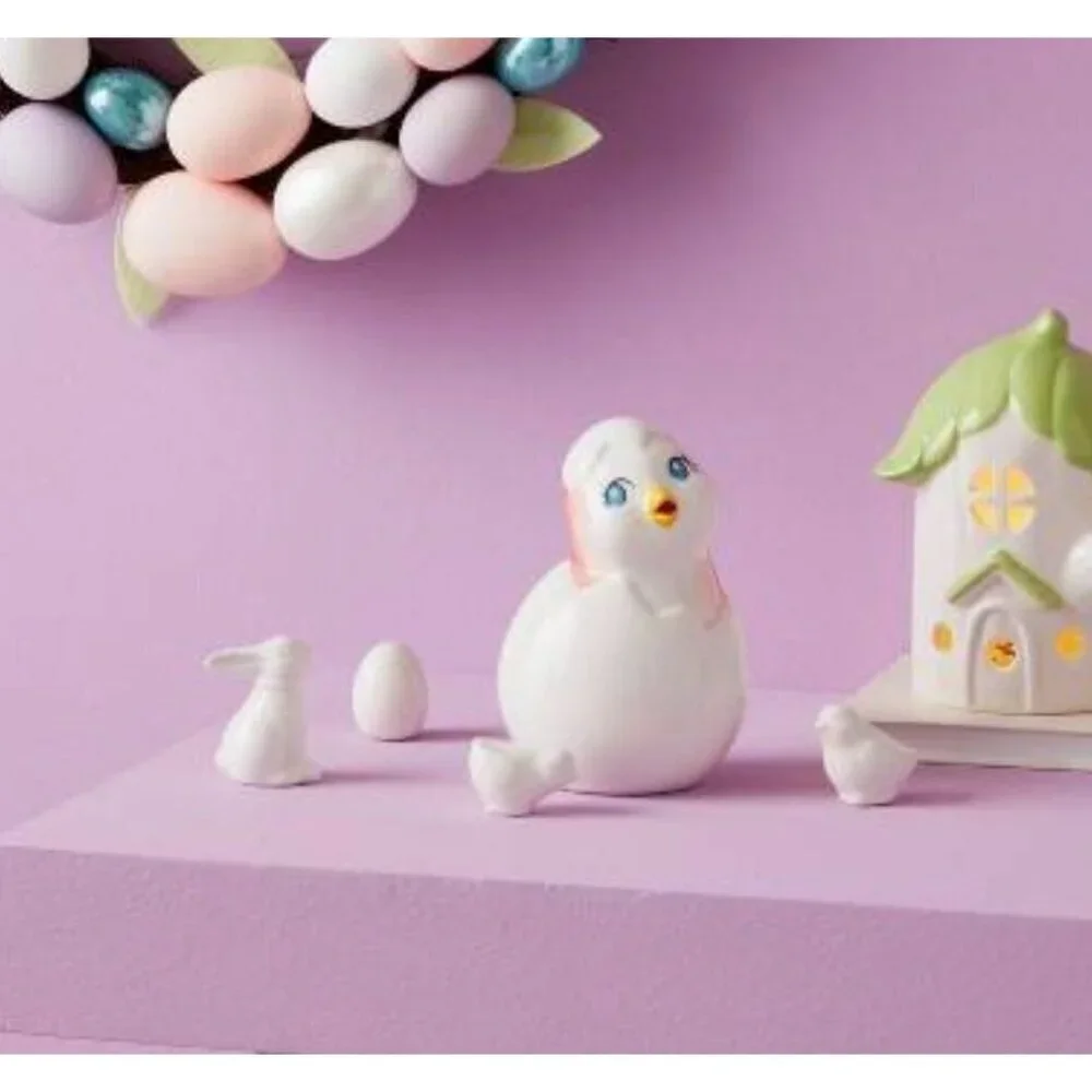 Target Ceramic Bunny with Backpack and Chick Easter Animal Figurines - Spritz™